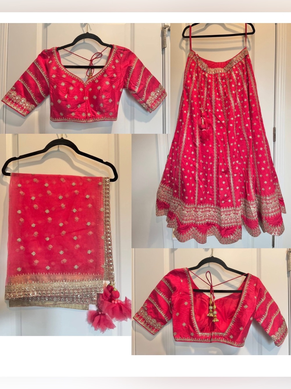 Scalloped Pink Embroidered Lehenga Set